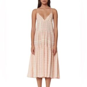Mara Hoffman pink tiered dress